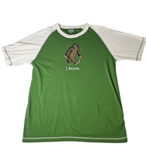 Lazy One Pajama Top T Shirt Large  Yeti Shirt "I Believe"  Sasquatch Large